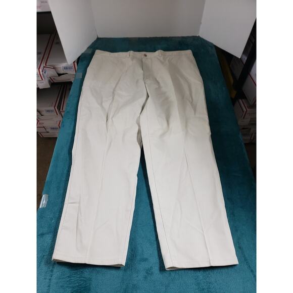 Puritan Pants Size 44x30 Mens Beige Classic Chino Khaki Stretch Work Slacks NWT - Picture 1 of 12